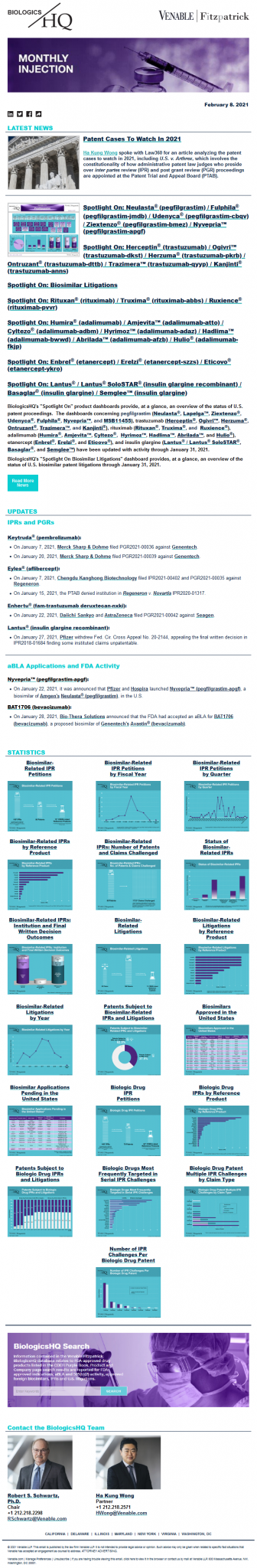 Venable's BiologicsHQ Monthly Injection - January 2021 — Venable's ...